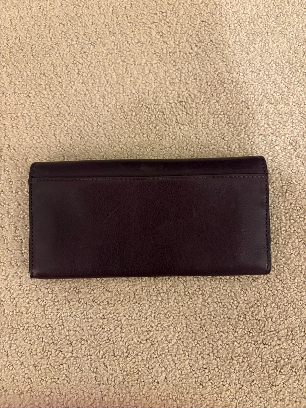 Coach Soft Leather Slim Envelope Wallet Plum Burgundy Gold Hardware - Picture 2 of 7